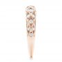 18k Rose Gold 18k Rose Gold Vintage Diamond Wedding Band - Side View -  102531 - Thumbnail