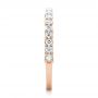 18k Rose Gold 18k Rose Gold Vintage Diamond Wedding Band - Side View -  102551 - Thumbnail