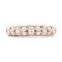 18k Rose Gold 18k Rose Gold Vintage Diamond Wedding Band - Top View -  102531 - Thumbnail