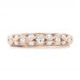 14k Rose Gold 14k Rose Gold Vintage Diamond Wedding Band - Top View -  102531 - Thumbnail