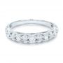 18k White Gold 18k White Gold Vintage Diamond Wedding Band - Flat View -  102531 - Thumbnail