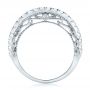 18k White Gold Vintage Diamond Wedding Band - Front View -  102551 - Thumbnail