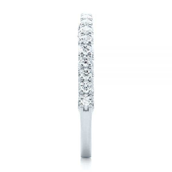 Platinum Platinum Vintage Diamond Wedding Band - Side View - 102551