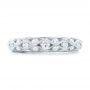 18k White Gold 18k White Gold Vintage Diamond Wedding Band - Top View -  102531 - Thumbnail