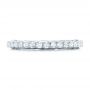 18k White Gold Vintage Diamond Wedding Band - Top View -  102551 - Thumbnail