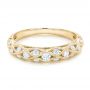 18k Yellow Gold 18k Yellow Gold Vintage Diamond Wedding Band - Flat View -  102531 - Thumbnail