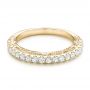 14k Yellow Gold 14k Yellow Gold Vintage Diamond Wedding Band - Flat View -  102551 - Thumbnail