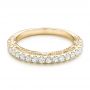 14k Yellow Gold 14k Yellow Gold Vintage Diamond Wedding Band - Flat View -  102551 - Thumbnail