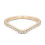 18k Rose Gold 18k Rose Gold Wavy Diamond Wedding Band - Flat View -  107874 - Thumbnail