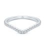 14k White Gold 14k White Gold Wavy Diamond Wedding Band - Flat View -  107874 - Thumbnail