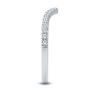 14k White Gold 14k White Gold Wavy Diamond Wedding Band - Side View -  107874 - Thumbnail