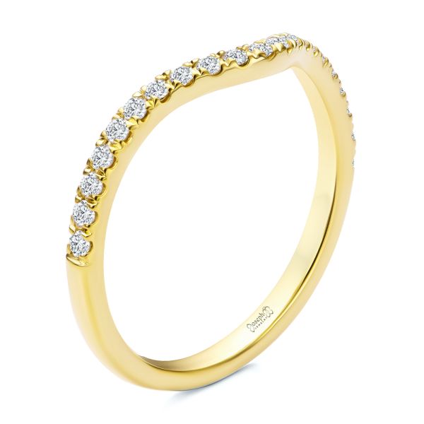 Wavy Diamond Wedding Band - Image