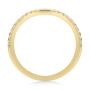 14k Yellow Gold Wavy Diamond Wedding Band - Front View -  107874 - Thumbnail