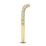 14k Yellow Gold Wavy Diamond Wedding Band - Side View -  107874 - Thumbnail