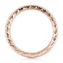 14k Rose Gold 14k Rose Gold Hand Engraved Wedding Band - Front View -  102436 - Thumbnail