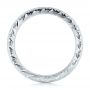 18k White Gold 18k White Gold Hand Engraved Wedding Band - Front View -  102436 - Thumbnail