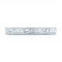 18k White Gold 18k White Gold Hand Engraved Wedding Band - Top View -  102436 - Thumbnail