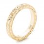 14k Yellow Gold 14k Yellow Gold Hand Engraved Wedding Band - Three-Quarter View -  102436 - Thumbnail