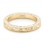 18k Yellow Gold 18k Yellow Gold Hand Engraved Wedding Band - Flat View -  102436 - Thumbnail