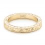 18k Yellow Gold 18k Yellow Gold Hand Engraved Wedding Band - Flat View -  102436 - Thumbnail