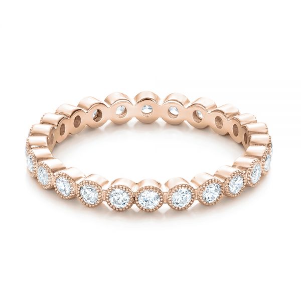 14k Rose Gold 14k Rose Gold Stackable Diamond Eternity Band - Flat View -  101904