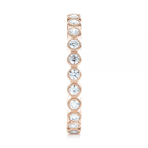 14k Rose Gold 14k Rose Gold Stackable Diamond Eternity Band - Side View -  101904