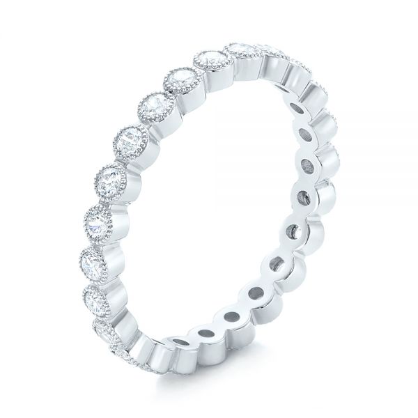 White Gold Stackable Diamond Eternity Band - Image