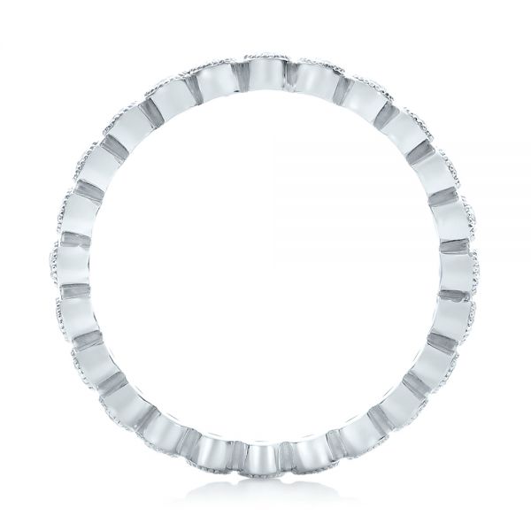 18k White Gold Stackable Diamond Eternity Band - Front View - 101904