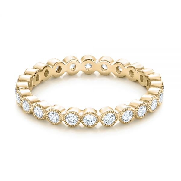 14k Yellow Gold 14k Yellow Gold Stackable Diamond Eternity Band - Flat View -  101904