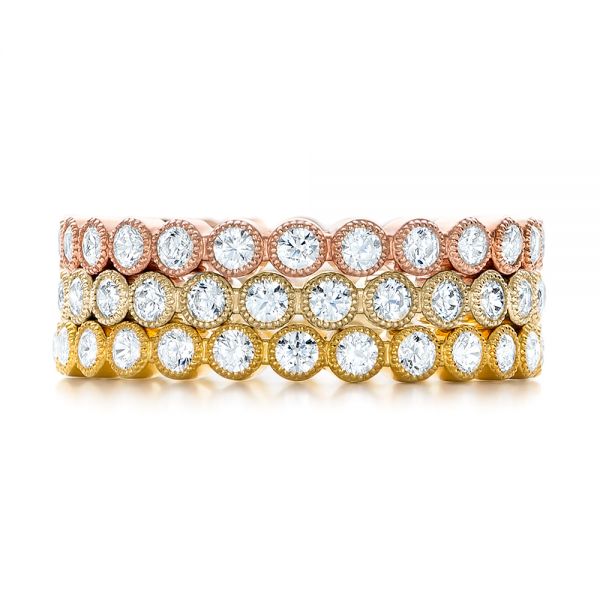 14k Yellow Gold 14k Yellow Gold Stackable Diamond Eternity Band - Front View - 101904