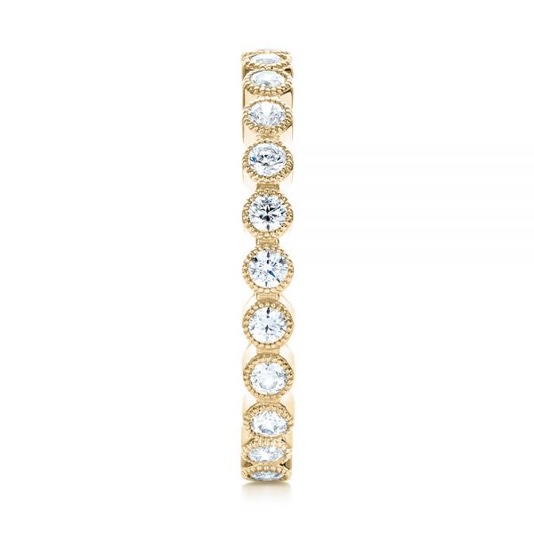 14k Yellow Gold 14k Yellow Gold Stackable Diamond Eternity Band - Side View -  101904