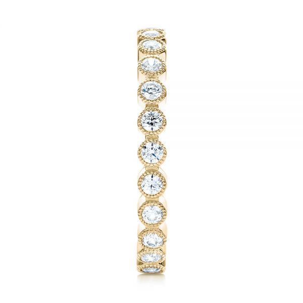 14k Yellow Gold 14k Yellow Gold Stackable Diamond Eternity Band - Side View - 101904