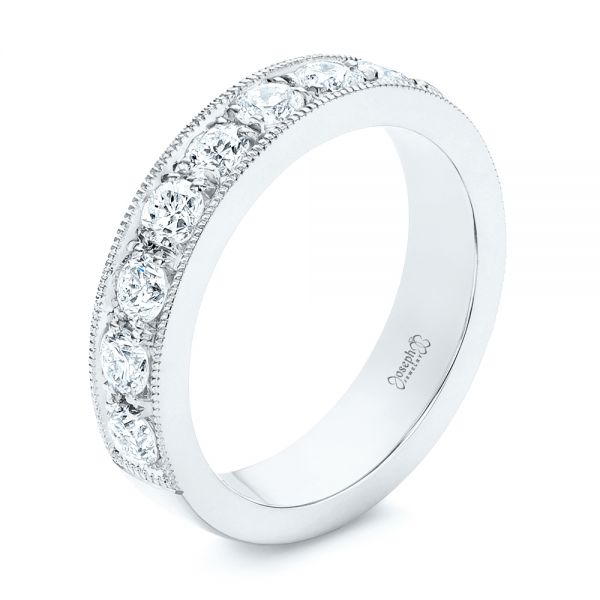 Wide Diamond Wedding Band - Image