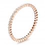 14k Rose Gold 14k Rose Gold Women's Bezel Set Diamond Eternity Band - Three-Quarter View -  100136 - Thumbnail