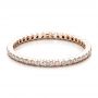 18k Rose Gold 18k Rose Gold Women's Bezel Set Diamond Eternity Band - Flat View -  100136 - Thumbnail