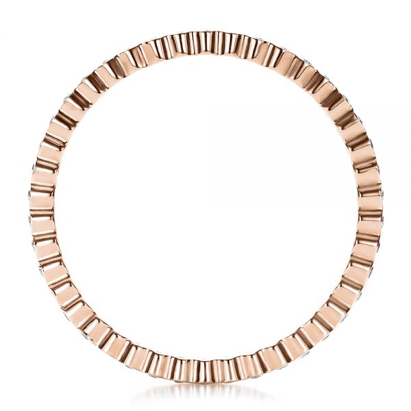 14k Rose Gold 14k Rose Gold Women's Bezel Set Diamond Eternity Band - Front View - 100136