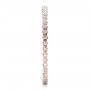 18k Rose Gold 18k Rose Gold Women's Bezel Set Diamond Eternity Band - Side View -  100136 - Thumbnail