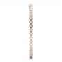 18k Rose Gold 18k Rose Gold Women's Bezel Set Diamond Eternity Band - Side View -  100136 - Thumbnail