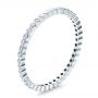 18k White Gold Women's Bezel Set Diamond Eternity Band - Three-Quarter View -  100136 - Thumbnail