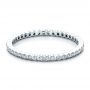 18k White Gold Women's Bezel Set Diamond Eternity Band - Flat View -  100136 - Thumbnail