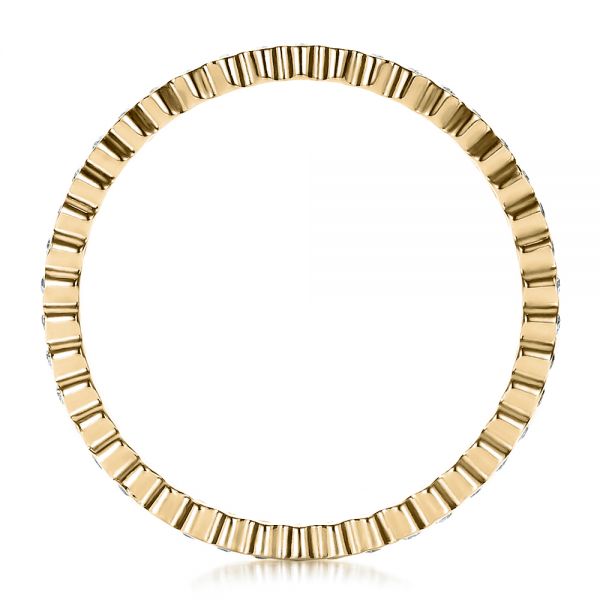 18k Yellow Gold 18k Yellow Gold Women's Bezel Set Diamond Eternity Band - Front View - 100136