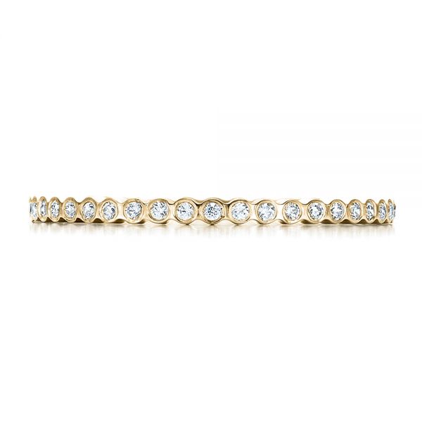 18k Yellow Gold 18k Yellow Gold Women's Bezel Set Diamond Eternity Band - Top View - 100136