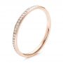 14k Rose Gold 14k Rose Gold Women's Channel Set Diamond Eternity Band - Three-Quarter View -  100140 - Thumbnail