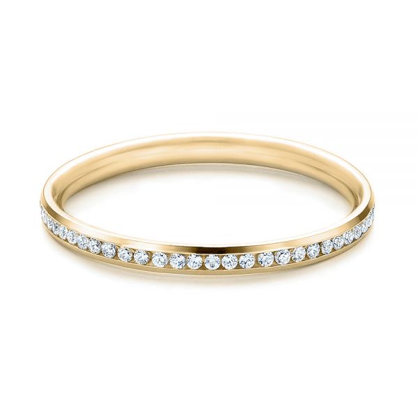 18K Yellow Gold Women's Channel Set Diamond Eternity Band