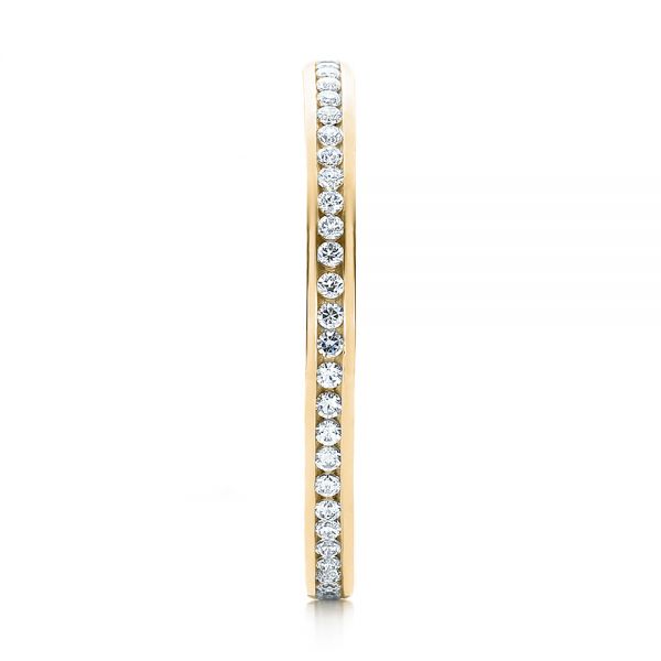 14k Yellow Gold 14k Yellow Gold Women's Channel Set Diamond Eternity Band - Side View - 100140