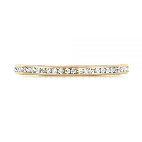 14k Yellow Gold 14k Yellow Gold Women's Channel Set Diamond Eternity Band - Top View - 100140