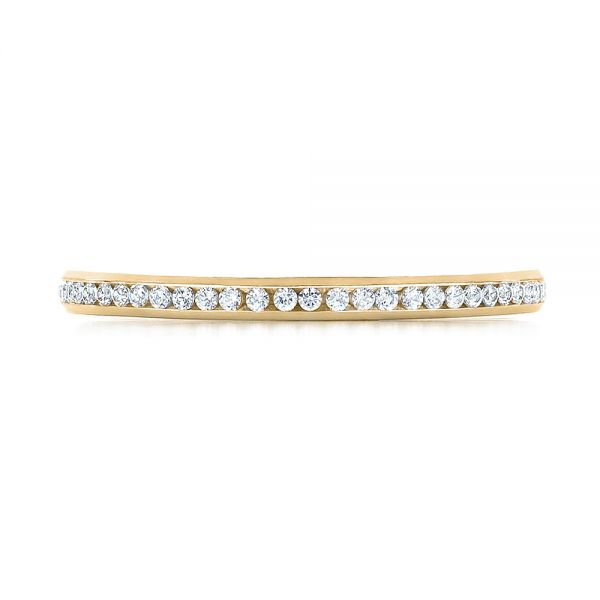 18k Yellow Gold 18k Yellow Gold Women's Channel Set Diamond Eternity Band - Top View -  100140