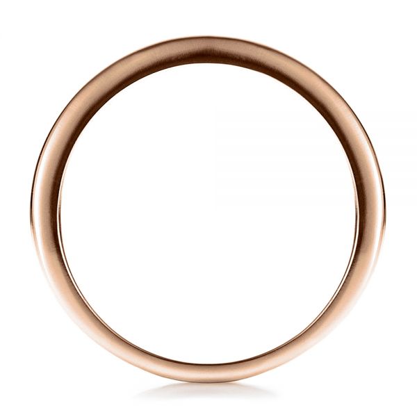 18k Rose Gold 18k Rose Gold Women's Channel Set Wedding Band - Front View -  1474