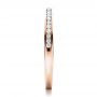 18k Rose Gold 18k Rose Gold Women's Channel Set Wedding Band - Side View -  1474 - Thumbnail