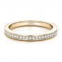 18k Yellow Gold 18k Yellow Gold Women's Channel Set Wedding Band - Flat View -  1474 - Thumbnail